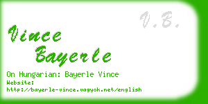 vince bayerle business card